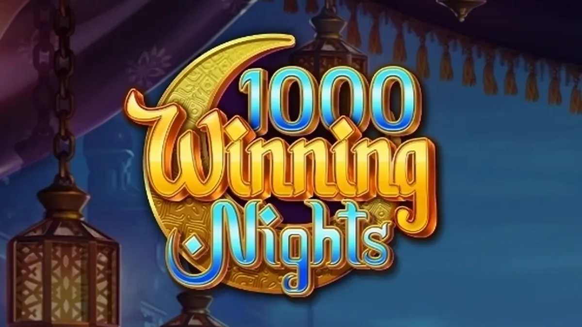 Tampilan antarmuka permainan slot 1000 Winning Nights dengan latar belakang yang menarik